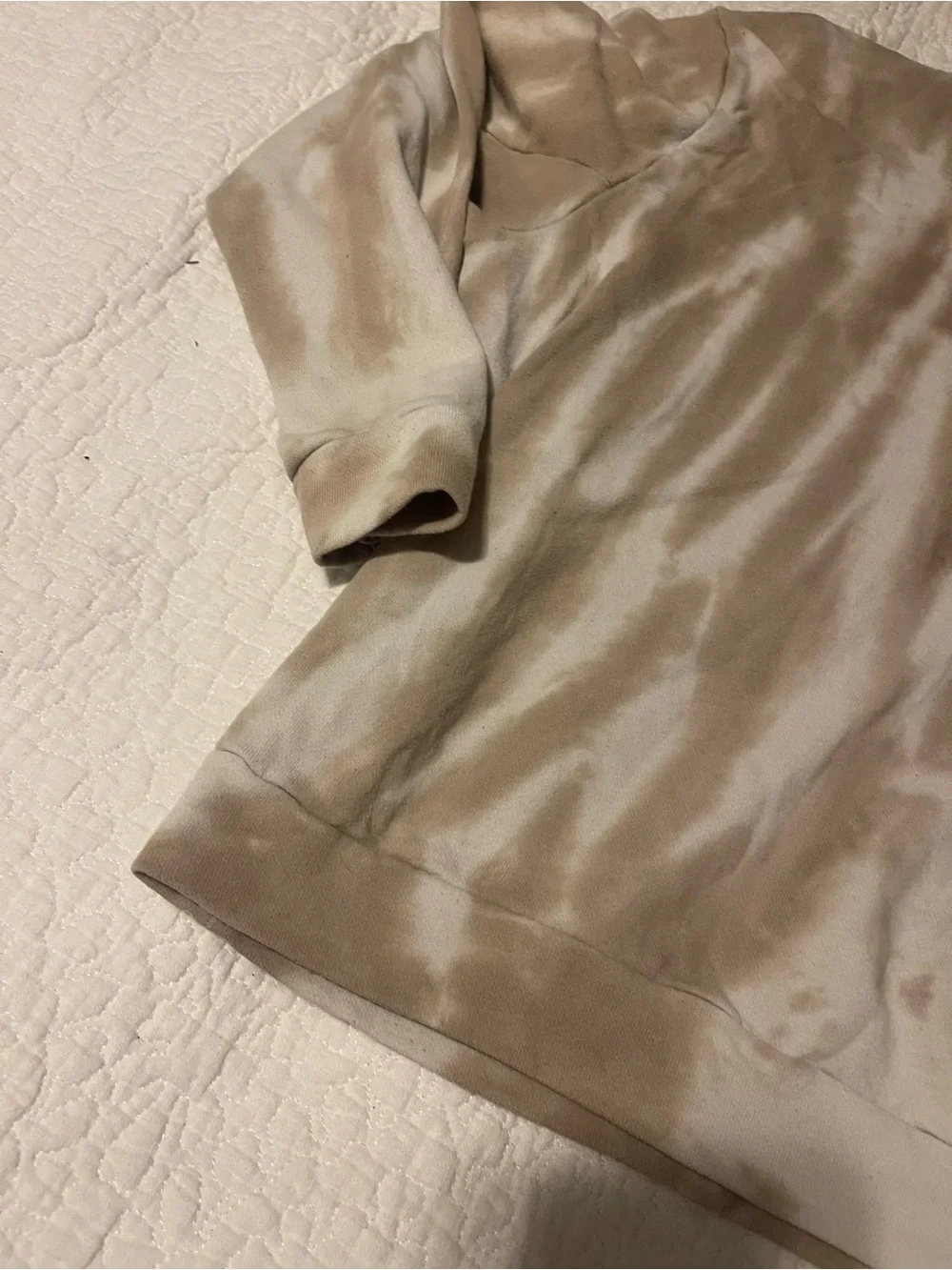 Wild Fable Brown + White Cloud Tie Dye Crewneck Sweatshirt - Picture 8 of 9